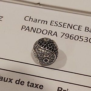 Authentic PANDORA *RETIRED* ESSENCE Balance YIN-YANG charm w/CZ's 796053CZ